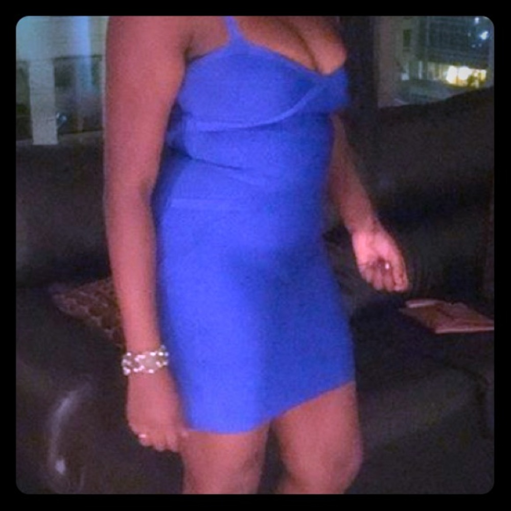 Royal Blue Bandage Dress by Bebe